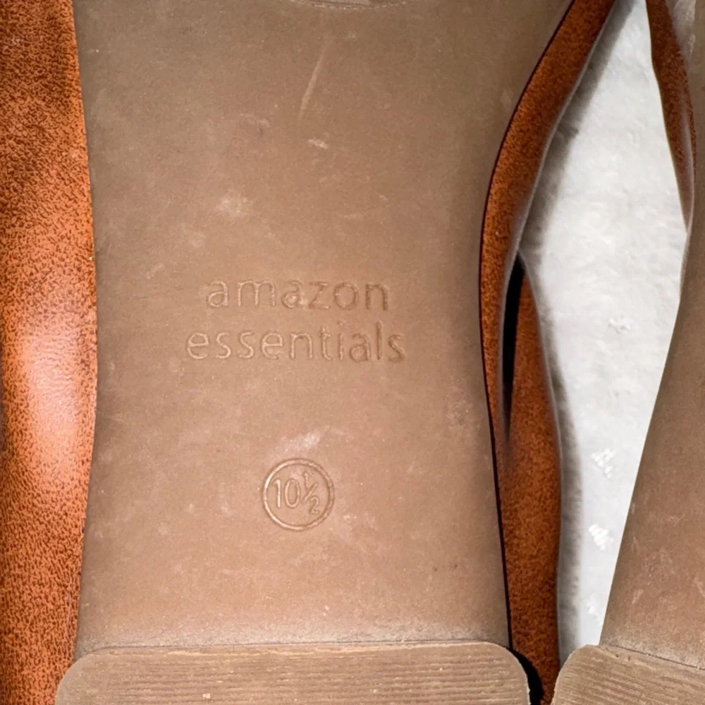 🥿 Amazon Essentials Brown Ballet Flats – Women’s Size 10.5
